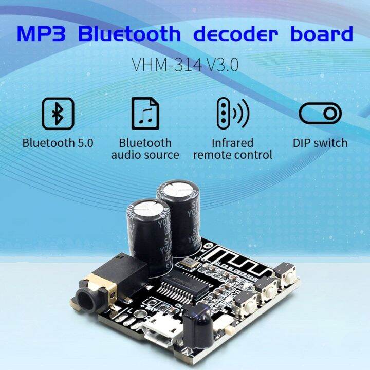 v3-0-bluetooth-audio-receiver-board-vhm-314-bluetooth-5-0-mp3-lossless-decoder-board-with-eq-mode-and-ir-control