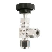 Adjustable Right angle needle 6 8 10 12mm 1/8 1/4 3/8 inch hard tube SS304 Flow Control shut off crane needle valve Plumbing Valves