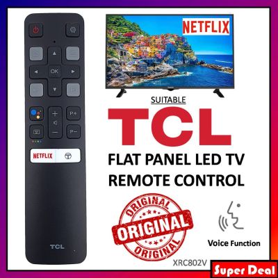 [Original] TCL FLAT PANEL LED Netflix Smart รีโมทคอนลพร้อมฟังก์ชั่นเสียง (XRC802V)