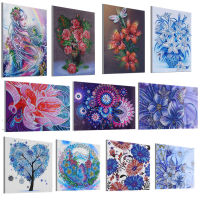 5D DIY Special Shape Diamond Painting Colorful Vase Flower Butterfly Pattern Partial Cross Stitch Kit Crystal Arts Home Decors