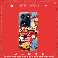 เคสสมาร์ทโฟนคลังสินค้าพร้อมสำหรับ Infinix Note 30 30i Pro VIP การ์ตูนน่ารักสัตว์ช้างเคสโทรศัพท์ TPU Softcase ฝาหลัง INFINIXNOTE30PRO สีแดง