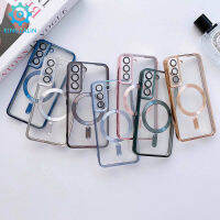 เคสสำหรับ Samsung Galaxy S23 S21 S22 S23พิเศษและไร้สายแม่เหล็กเคสชาร์จไฟได้โทรศัพท์ TPU แบบน่ม Magsafe สำหรับ S23 Samsung