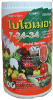 ปุ๋ยเกล็ด ละลายน้ำ 100% ตรา ไบโอเมอร์ สูตร 7-24-34 ขนาด 1000g