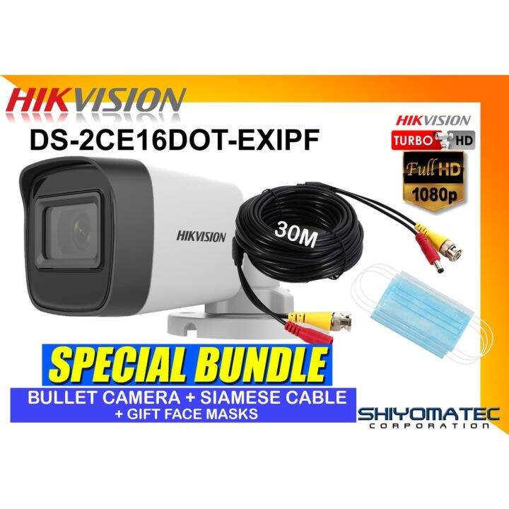 Camera supraveghere Hikvision Turbo HD bullet DS-2CE16D0T-ITFS(2.8mm) 2MP Audio over coaxial cable, microfon audio incorporat