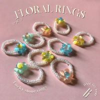 BASE ON YOU - Lucky stone rings : FLORAL RINGS (แหวนหินนำโชค)