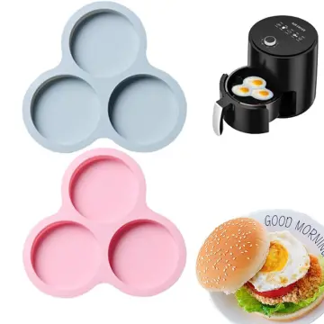 2pcs Air Fryer Silicone Egg Molds For Egg Bites, Muffin Top, Breakfast  Sandwiches, Hamburger Buns, Non-stick