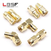 1PCS SMA To SMA Gold Plated RP-SMA Connector RF Adapter Straight Bent L Type