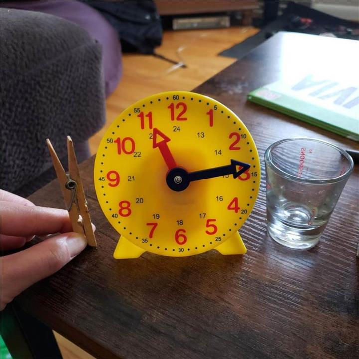 นาฬิกาเรียนนาฬิกาปลุกปรับเวลาได้เครื่องมือตัวเลขการสอนก่อนเวลาได้สำหรับเด็ก
