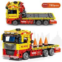 NEW LEGO MOC City Creative 785pcs Flatbed Truck Power Funtions Building Blocks Truck Car Model Bricks for Kids DIY Educational Birthday