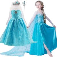 ZZOOI Children Clothing for Carnival Party Princess Girl Disfraz Kid Girl Halloween Costume Snow Queen Dress Up Fancy Girl Charm Dress