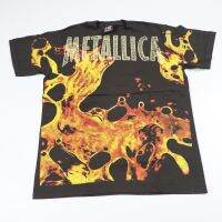 เสื้อวงMETALLICAลายโอเวอร์ปริ้น ตะเข็บเดี่ยวบนล่าง สไตล์วินเทจ สกรีนทั้งตัว ผ้านอก เสื้อOVP เสื้อโอเวอร์ไซส์ เสื้อวงดนตรีต่างประเทศ