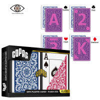 การ์ดเล่นที่ทำเครื่องหมายด้วยอินฟราเรดสำหรับเครื่องอ่าน UV Copag PokerSize Jumbo Index Elite Double Decks Set Magic Anti Cheating Poker