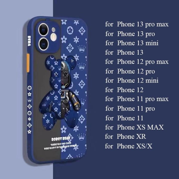 เคสโทรศัพท์มือถือ-ป้องกันเลนส์-ลายหมีกลไก-สําหรับ-compatible-iphone-13-max-12-x-xr-xs-8-7