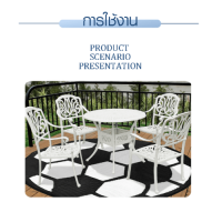 Globalhouse-COZY เสื่อปูพื้นอเนกประสงค์กลม ขนาด 150x150x0.5 ซม. สีขาว ดำ R204