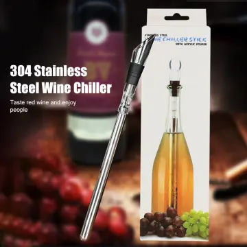 Wine Chiller, 3-in-1 Stainless Steel Wine Bottle Cooler Stick - Rapid  Iceless Wine Chilling Rod with Aerator and Pourer - The Best Wine  Accessories