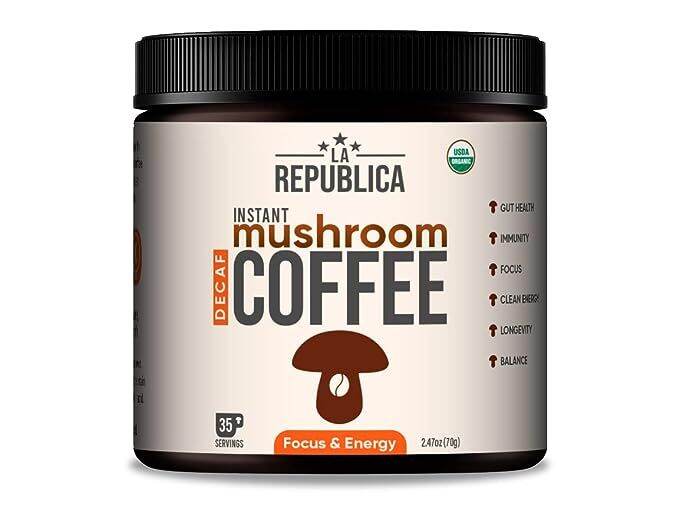 LRLA SUPERFOODS La Republica Organic Decaf Mushroom Coffee with 7