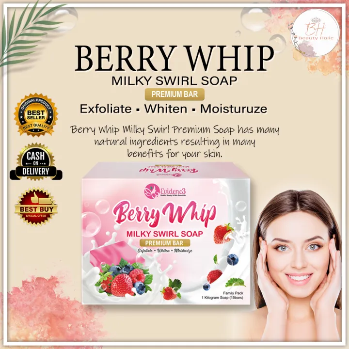 BEST SELLING BERRY WHIP MILKY SWIRL PREMIUM SOAP 1KG (15BAR SOAP ...