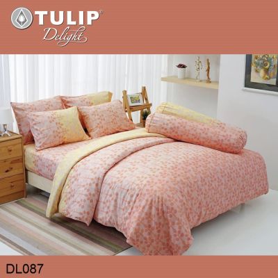 (ครบเซ็ต) Tulip Delight ผ้าปูที่นอน+ผ้านวม พิมพ์ลาย กราฟฟิก Graphic Print DL087 (เลือกขนาดเตียง 3.5ฟุต/5ฟุต/6ฟุต) #ทิวลิปดีไลท์ เครื่องนอน ชุดผ้าปู ผ้าปูเตียง ผ้าห่ม