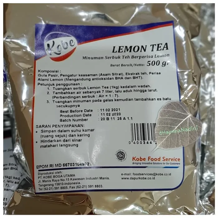 Lemon Tea Kobe 1 Kg/Lemon Tea Powder/Bubuk Lemon Teh/Serbuk Lemon Tea
