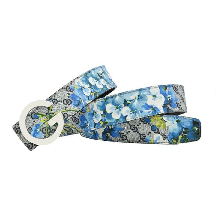 western-fashion-men-leather-belt-blue-flower-print-green-flower-tiger-pattern-smooth-g-buckle-strap