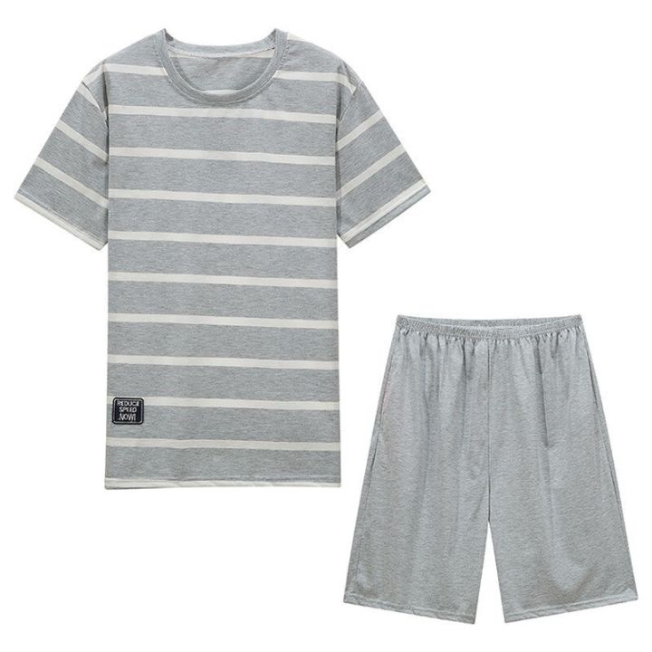 new-o-neck-lounge-striped-sleepwear-pyjamas-mens-short-sleeve-shorts-pajamas-set-sleepwear-leisure-suits-nightwear-men-homewear