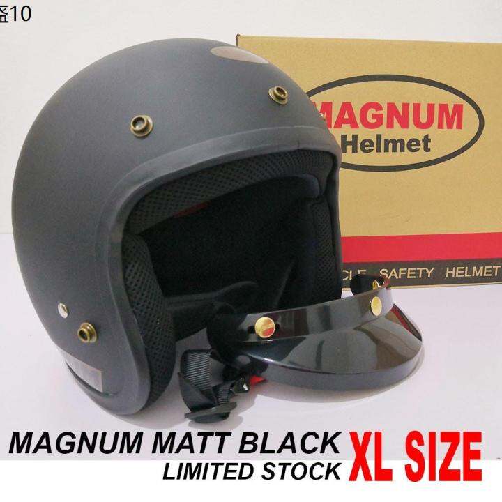 MAGNUM HELMET MATT BLACK XL SIZE♒ Lazada