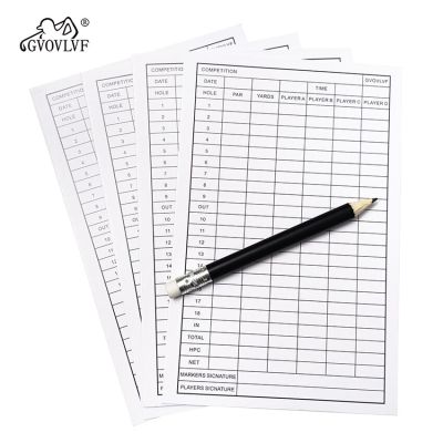 GVOVLVF 20pcs Golf Score Sheet Golf Scorecards Record Score Keeper Card Track Golf Stats Golf Accessories Thick Scorecards Towels