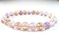 สร้อยข้อมืหินอเมทริน Ametrine Quartz Stone Bracelet ขนาด 4 mm หินแห่งการปรับความสมดุล