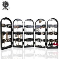 120/180/240/360holes Plastic Clear Earrings Studs Display Rack Folding Screen Earring Jewelry Display Stand Holder Storage Box Tool Storage Shelving