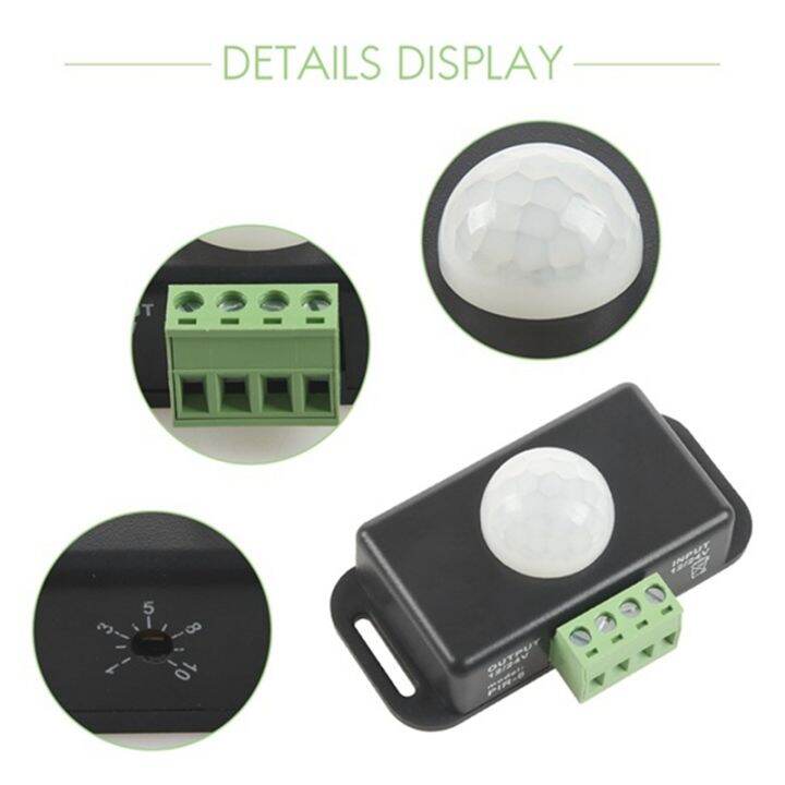 automatic-adjustable-pir-motion-sensor-switch-ir-infrared-detector-light-switch-module-dc-12-24v-8a-for-led-strip