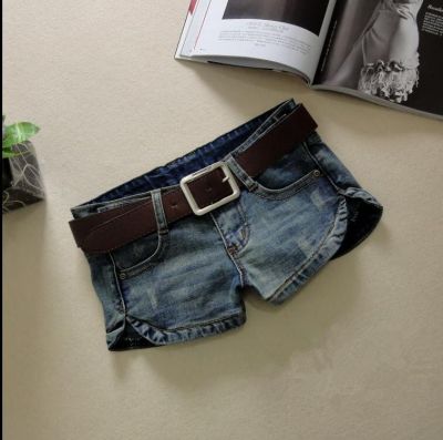 Women Spring Skinny Denim Shorts Stretchy Low Waist Washed Mini Jeans Shorts Female Summer Jeans Soft Shorts Without Belt J2884