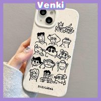 Venki - เข้ากันได้สำหรับ เคส iphone 11 เคสไอโฟน เคสไอโฟน11 ย่อยสลายได้เป็นมิตรกับสิ่งแวดล้อม Straw Case Smooth Cute Cartoon Family เข้ากันได้กับ iPhone 14 Pro max 13 Pro max 12 Pro Max 11 xr xs max 7Plus 8Plus