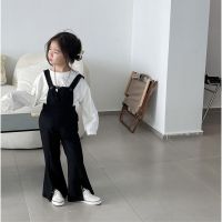 [COD] 2023 new Korean version of the foreign style suit girls spring clothes slit trumpet overalls trendy jumpsuit for