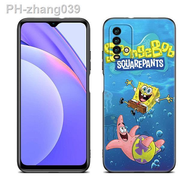 spongebob-patrick-star-black-phone-case-for-funda-xiaomi-redmi-note-12-11-11s-11t-10-10t-5g-10s-9s-9-8t-pro-11a-a1-plus-cover