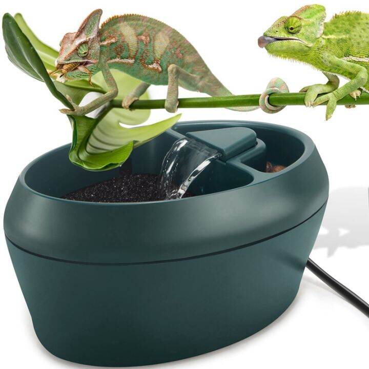 Reptile Chameleon Cantina with Snacks Trough, Drinking Fountain Water