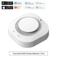 Tuya Zigbee Wifi Smoke Detector Sensor 80DB Alarm Fire Smart Smoke Detector Wifi Fire Protection Home Security Alarm Smart Life Household Security Sys