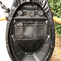 1x Universal Scooter Underseat กระเป๋าเครื่องสำอางกระเป๋าหนัง PU กระเป๋าเก็บของสำหรับรถจักรยานยนต์ Underseat สำหรับ Mio Click 125 NMAX