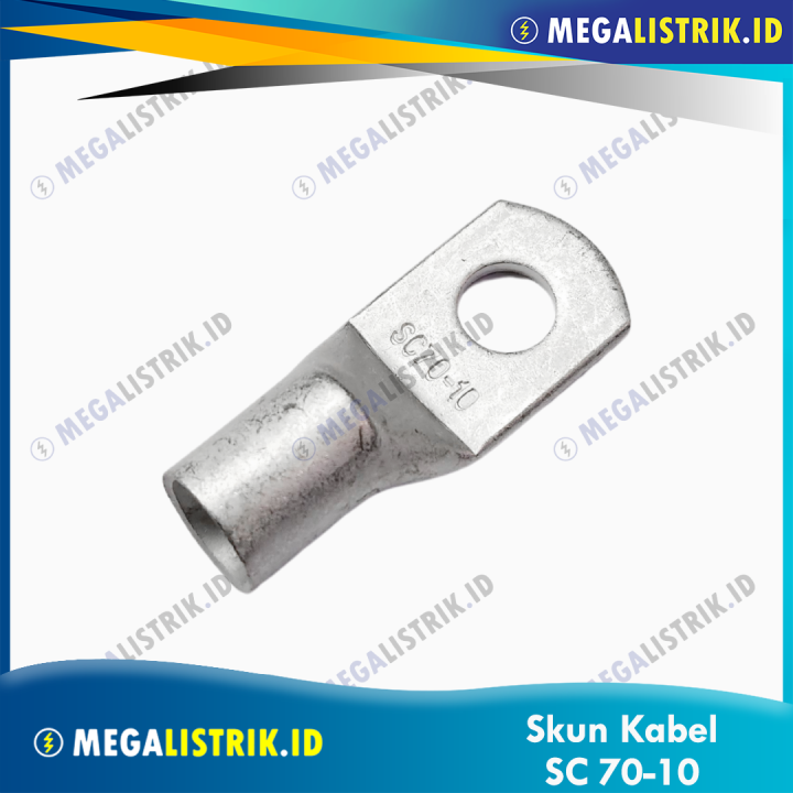 Skun Kabel Sc 70 10 Scun Sepatu 70mm Cable Lug 70 Mm Sc70 Tembaga