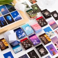 50 Pcs Aesthetic Landscape Mini Sticker Artistic Book Journal Decoration Coated Paper Stickers Kawaii Stationery Supplies Stickers Labels