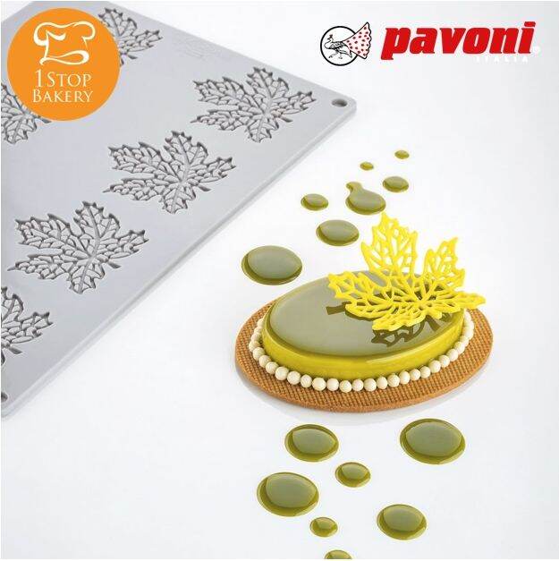 Pavoni GG049S Silicone Mould Gourmand Line Maple Leaf/พิมพ์ซิลิโคนใบเม