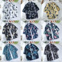 【100 styles】（S51-S60）Baju Bunga Musim Panas Baru Dicetak Baju lengan pendek Lelaki a peranginan Hawaii