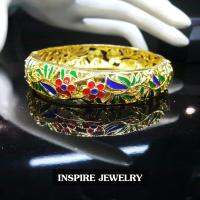 Inspire Jewelry กำไลงาน Design มีให้เลือกหลายแบบ ตัวเรือนหุ้มทอง gold plated ลงยา กระหลั่ยเงินตัดลาย   พร้อมกล่อง ปราณีต งดงาม สวยหรู สำหรับใส่เอง เป็นของขวัญ ของฝาก ปีใหม่ วาเลนไทน์ มีคุณค่าอย่างยิ่ง