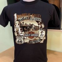 HH เสื้อยืด เสื้อฮาเลย์ (harley davidson) ผ้าบาง50/50 เสื้อผ้า เสื้อวินเทจ USA  เสื้อยืดคอกลมผ้าฝ้ายS-5XL S-5XL