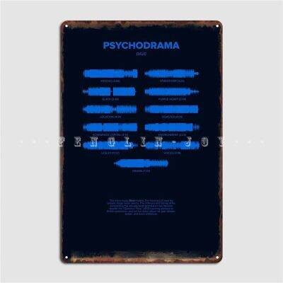 Psychodrama โดย Dave โปสเตอร์โลหะแผ่นโลหะผนังภาพจิตรกรรมฝาผนังผับโรงรถสร้างตกแต่งผนังดีบุกเข้าสู่ระบบโปสเตอร์เพลงศิลปะอัลบั้มปกงานศิลปะ