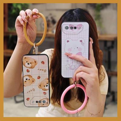 cute simple Phone Case For Asus ROG Phone7 liquid silicone luxurious heat dissipation taste Back Cover trend youth ring