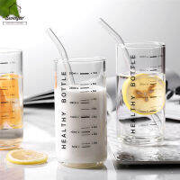 แก้วBorosilicateหวานพร้อมถ้วยวัดขนาดสำหรับการอบนมแก้วป้องกันการระเบิดdrinkware