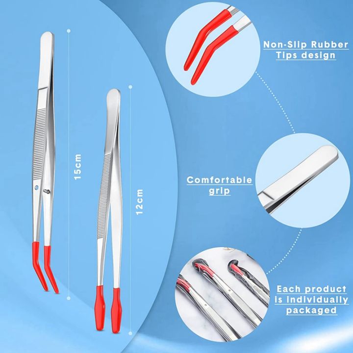 8-pieces-plastic-tweezers-with-rubber-pvc-silicone-coated-for-jewelry-industrial-craft