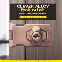 Clever Alloy Lock Catch Door Latch Sliding Lock Barrel Bolt Safety Lock Solid Zinc Alloy Sliding Door Bolt Dead Lock Security Door Hardware Locks Meta