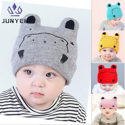 Junyeh หมวกไหมพรมเด็ก0-3ปี,หมวกบินนี่ถักหมวกไหมพรมนุ่มใส่ได้ทั้งชายและหญิงสำหรับฤดูใบไม้ร่วงและฤดูหนาว