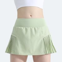Tenis Skirt Sports Short Skirt Fake Two-piece Girls Quick-drying Anti-glare Womens Tennis Skirt Badminton Skirt Pleated Skirt